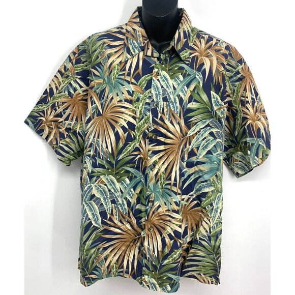 Tori Richard Men Hawaiian Shirt Size XL Extra Large Multicolor Leaf Short Sleeve - Picture 1 of 8